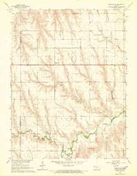 Oberlin SW 1965 topographic map thumbnail