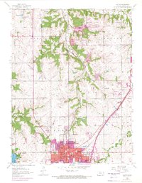 Olathe 1956 topographic map preview