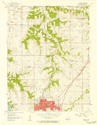 Olathe 1956 topographic map preview
