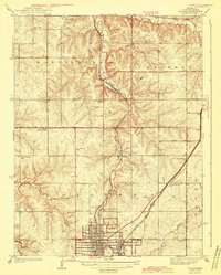 Olathe 1943 topographic map thumbnail