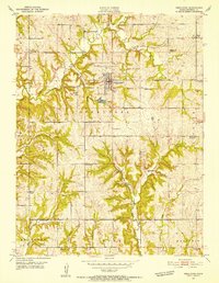 Oskaloosa 1951 topographic map thumbnail