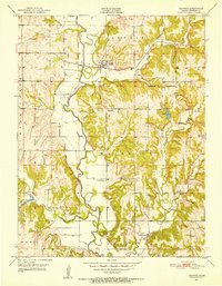Ozawkie 1951 topographic map thumbnail