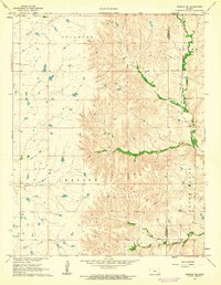 Rosalia NE 1961 topographic map thumbnail