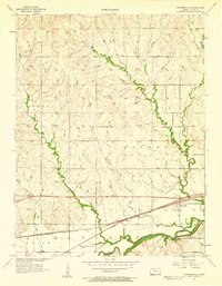 Saffordville 1957 topographic map thumbnail