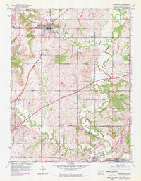 Tonganoxie 1950 topographic map thumbnail