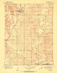Tonganoxie 1951 topographic map thumbnail