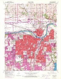 Topeka 1950 topographic map preview