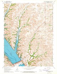 Tuttle Creek Dam 1964 topographic map thumbnail