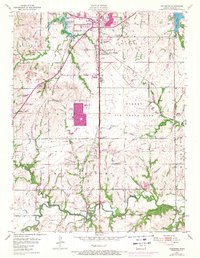 Wakarusa 1955 topographic map preview