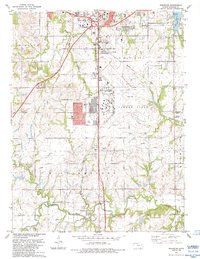 Wakarusa 1983 topographic map thumbnail