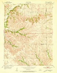 Wamego SW 1953 topographic map thumbnail