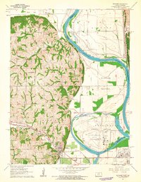 Wathena 1961 topographic map thumbnail