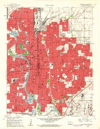 Wichita East 1961 topographic map thumbnail
