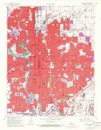 Wichita East 1961 topographic map thumbnail