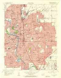 Wichita East 1956 topographic map thumbnail