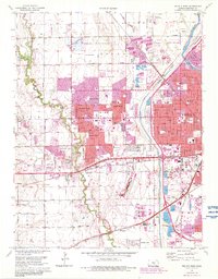 Wichita West 1961 topographic map thumbnail