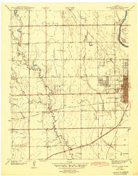 Wichita West 1943 topographic map thumbnail