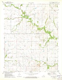 Yates Center SE 1971 topographic map thumbnail