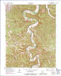 Big Piney 1954 topographic map preview