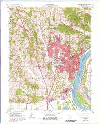 Cape Girardeau 1967 topographic map thumbnail
