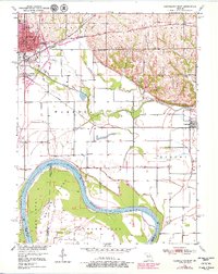 Carrollton East 1951 topographic map preview