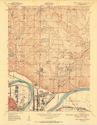 North Kansas City 1951 topographic map thumbnail