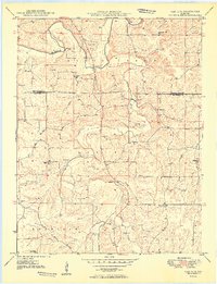 Oak Hill 1949 topographic map thumbnail
