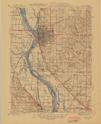 Quincy 1945 topographic map preview
