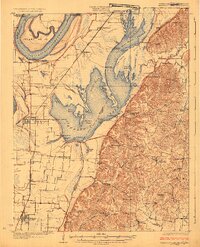 Reelfoot Lake 1925 topographic map thumbnail