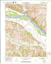Rocheport 1952 topographic map thumbnail