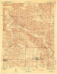 Weaubleau 1944 topographic map thumbnail