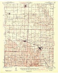 Wellsville 1942 topographic map thumbnail