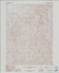 Red Cow Creek 1987 topographic map thumbnail