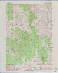 Roberts Creek Mtn 1986 topographic map thumbnail