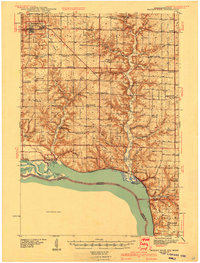 Maiden Rock 1940 topographic map thumbnail