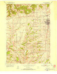 Dodgeville 1952 topographic map thumbnail
