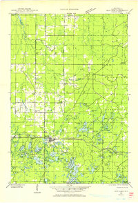 Iron Lake 1943 topographic map thumbnail