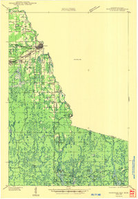 Ironwood 1943 topographic map thumbnail