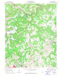 Athens 1968 topographic map thumbnail