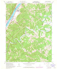 Bens Run 1960 topographic map thumbnail