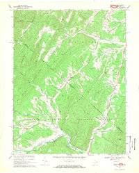Bergton 1967 topographic map thumbnail