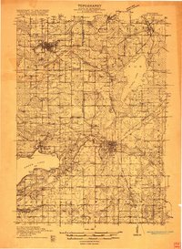 Ripon 1916 topographic map preview