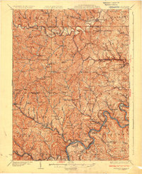Blacksville 1925 topographic map thumbnail