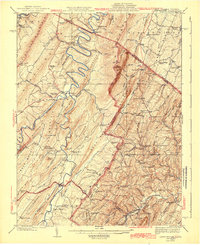 Capon Bridge 1943 topographic map thumbnail