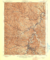 Clarksburg 1925 topographic map thumbnail