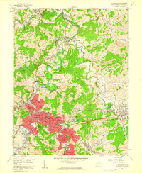 Clarksburg 1958 topographic map thumbnail