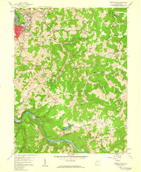 Fairmont East 1958 topographic map thumbnail