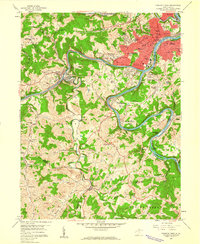 Fairmont West 1958 topographic map thumbnail