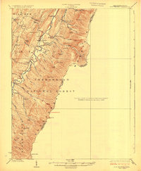 Fort Seybert 1924 topographic map thumbnail