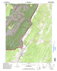 Franklin 1995 topographic map thumbnail